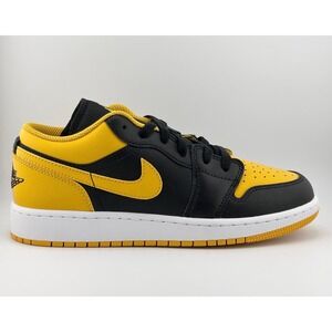 Nike Air Jordan 1 Low YELLOW OCHRE GS 553560-072 NEW